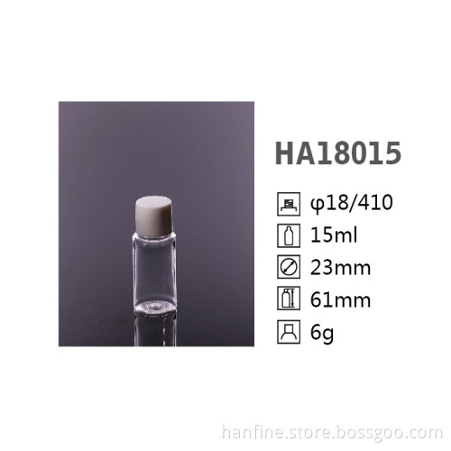 Cosmetic packaging plastic bottle manufacturer 15ML small PET bottle